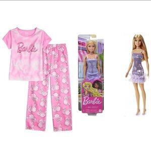 Barbie pajama size 12 and Barbie doll